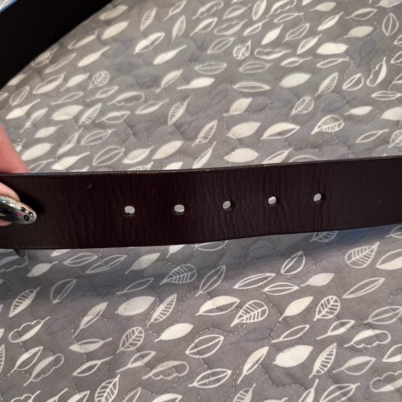 GUCCI Brown Leather Belt with Silver Buckle, size 38 - Picture 11 of 11